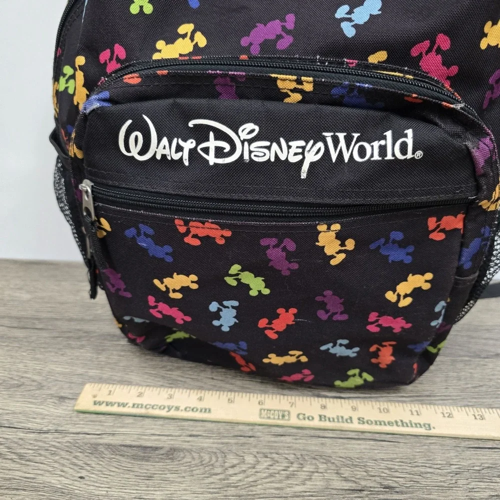 Walt Disney World Park‎ Exclusive MICKEY MOUSE Colorful Book Bag Backpack Black
